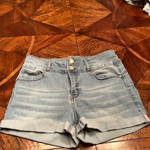 Plain Light Blue Jean Shorts